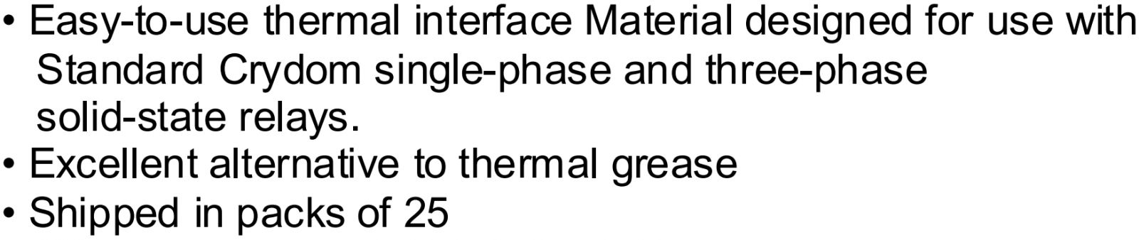 פד תרמי לממסרים מצב מוצק CRYDOM SSR HSP-1